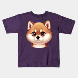 Artistic Shiba Inu Design Kids T-Shirt